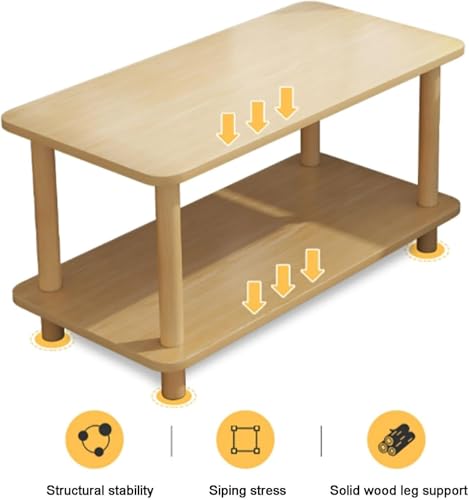 Table d'appoint avec étagère de rangement à 2 niveaux blanc chaud