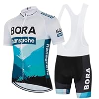 HOMTOL Herren Fahrradbekleidungs set Kurzarm Herrentrikot Radhose Radtrikots für Herren Schnelltrocknend Atmungsaktiv mit 3D Sitzpolster