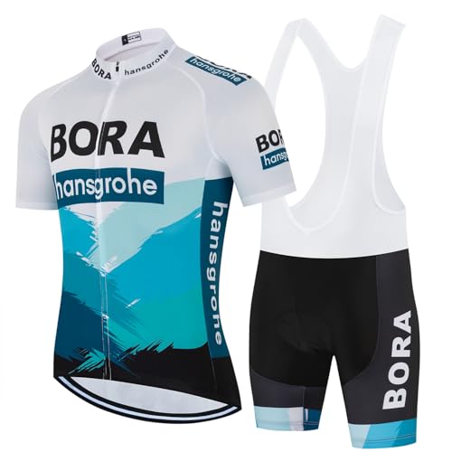 HOMTOL Męska koszulka rowerowa z wyściółką żelową 3D górskie spodenki kolarskie krótkie oddychające spodenki rowerowe sportowe spodnie z koszulką, Niebieski, S