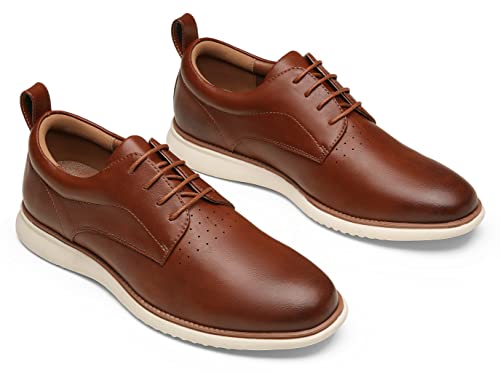 Image of Jousen Mens Dress Shoes Casual Oxfords for Wedding Party Office Church Business Formal Rubber Bottom Lightweight Sneaker Oxford Shoes for Men