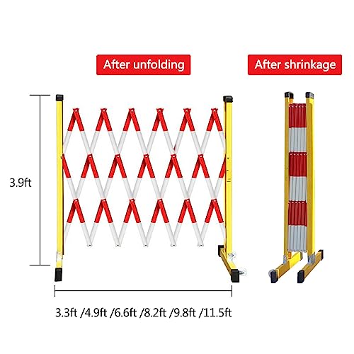 Barricada móvil Extensible - Puerta de Barrera de tráfico retráctil para Seguridad Industrial, Escolar y de Eventos. Fácil instalación. Control de Acceso Flexible. Valla