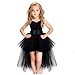 Produktbild Little Girls Mesh Tutu Kleid Prinzessin Kostüm für Festival Party Cosplay Dress Up (3-4 Jahre, Schwarz)