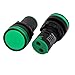 Aexit 2 Pcs Lighting fixtures and controls ACDC 24V 22mm Mount Dia Round Indicator Pilot Green Light Signal Lamp