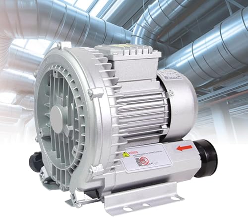 Regenerative Blower, Vortex Ring Blower, 220V/380V Side Channel Blower, Industrial Vacuum Pump,for Factory Ventilation Dust Removal(1.5KW/220V)
