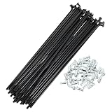 RATCHROLL 1 Set Universal Bicycle Spokes 12G 165mm Length Bike Wheel Spokes Nipple Black Carbon Steel