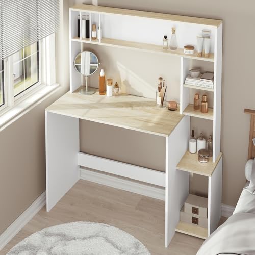 Bureau Scandinave Étagères 5 Niveaux 113 cm eSituro
