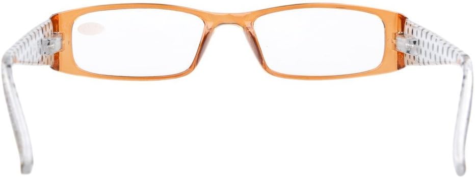 Suреr Sаlе 🛒 Eyekepper Spring Hinges Polka Dots Patterned Temples Rectangular Reading Glasses Readers Brown +1.5