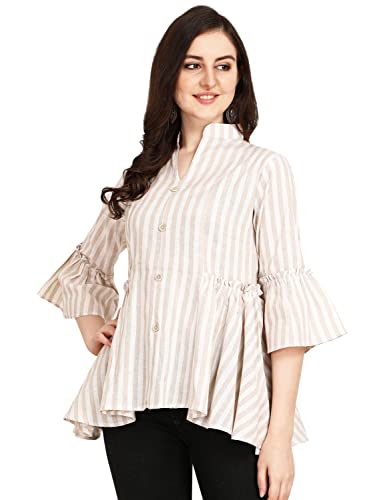 Image of DHRUVI TRENDZ Women's Cotton Regular Fit Top