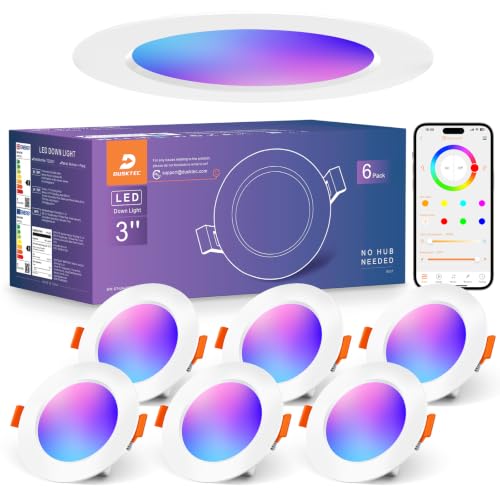 Image of DUSKTEC Recessed LED Downlights, Smart RGB Colour Spotlights Ceiling