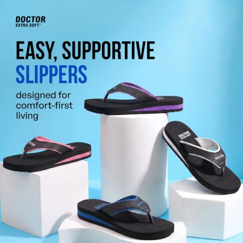 Image of DOCTOR EXTRA SOFT Care Diabetic Orthopedic Pregnancy Flat Super Comfort Dr Flipflops and House Slippers For Women's and Girl's