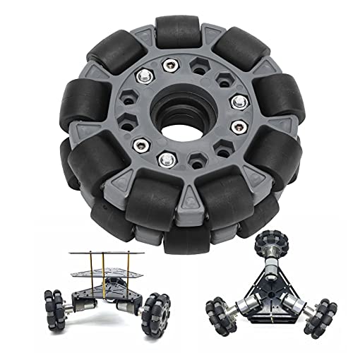 Roue Omni 100 mm double rangée avec roulement fluide pour robotique mobile