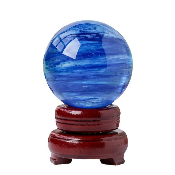 Sphère en quartz bleu de qualité supérieure pour ornement de maison