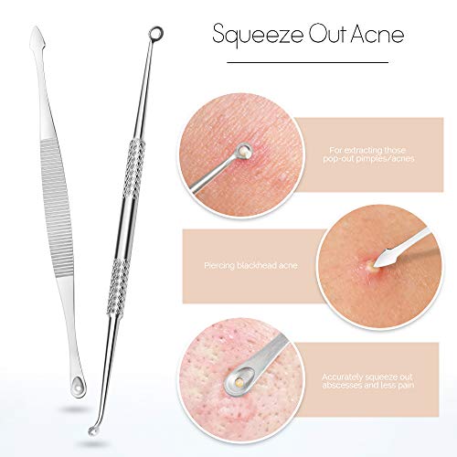 7 In 1 Pimple Blackhead Remover Extractor Tool Kit, Teenitor Professional Safe Treatment For Zit Popper White Head Acne Blemish Comedone Removing For Nose Face Skin #TOP3