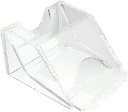Almencla Zapato de distribuidor de tarjetas 1 cubierta cuña pesada acrílico transparente fácil de tratar accesorio manual de construcción sólida
