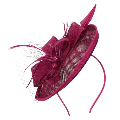 Chapeau bibi avec fleurs en maille Rosy, haute coiffure