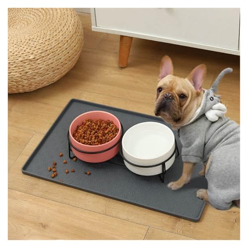 Tapis d'abreuvement et de repas chat imperméable contre les éclaboussures d'eau