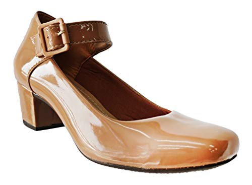 Sapato Feminino Boneca Sarah Calçados 880 (38, Nude Verniz)