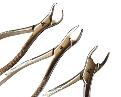 Image of Heavy Duty Dental Extracting Forceps # 150# 151# 23, Apical Forceps, Cowhorn Forceps, Lower Molars, Atraumair - 3 Pcs