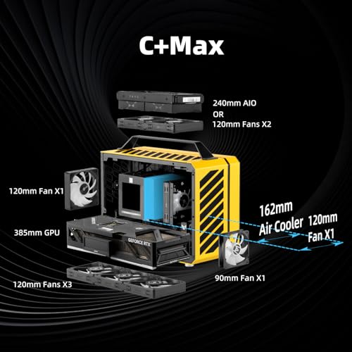 Image of Mechanic Master Cool Cube Series C+MAX Matx case with GPU Length Less Than 380mm / 240 AIO & 162mm Air Cooling Computer Case (Moonlight Silver)