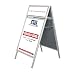 M&T Displays Silver Sandwich Board 22x28 Inches Poster Sidewalk Display 1