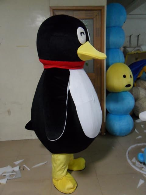 Vista 2 de Disfraz de pingüino lindo profesional para Navidad, cosplay, Halloween, disfraz de mascota para adulto, tamaño adulto, Mascota, carnaval, fiesta