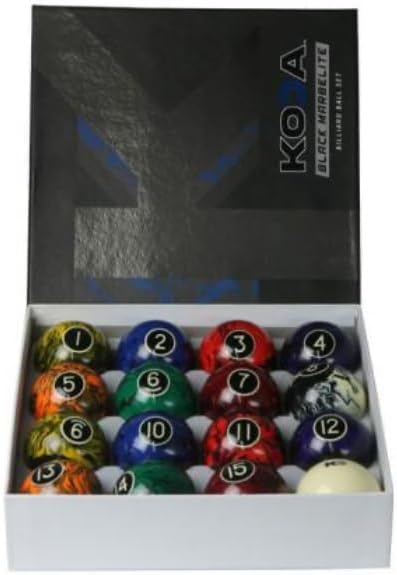 Miniatura 3 de Koda Sports KBBM - Juego completo de billares y pelotas de billar y billar (2-14 pulgadas), color negro