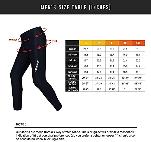 Souke Sports Men's Winter Cycling Pants, Windproof Fleece Thermal Bike Pants, Breathable Athletic Sweatpants for Running Black - Thumbnail 7