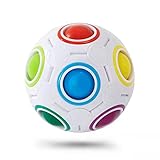  Vdealen Bola Mágica del Rompecabezas del Arco Iris, Fidget Ball Puzzle Juego Divertido Stress Reliever Bola Mágica (Blanco)