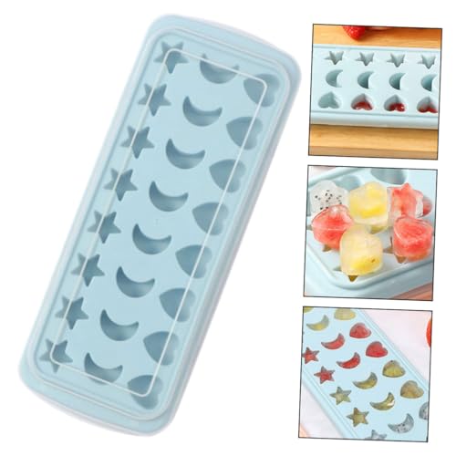 Molde para cubitos de hielo de silicona color azul cielo miniatura 7