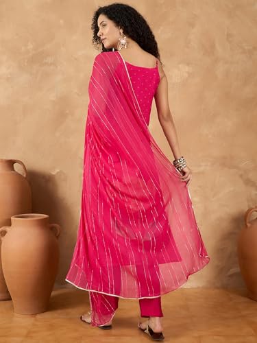 Image of Varanga Women's Everyday Kurta Sets | Sleeveless Comfort Straight Printed Kurta Sets | Silk Blend With Dupatta Ethnic Co-ord