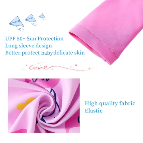 Image of UMELOK Baby Girl One Piece Swimsuit Infant Rash Guard Bathing Suit