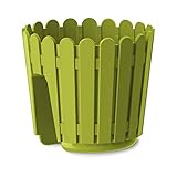 Ambiente de bienestar en tu balcón: con la nueva maceta de barandilla de Emsa en un diseño rústico inconfundible.