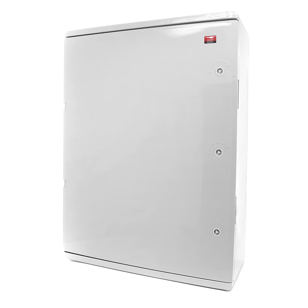 Armario de distribución ABS con cerradura puerta con junta perimetral 600 x 800 x 260 cm, carcasa industrial IP65 con placa de montaje galvanizada