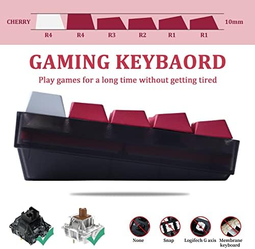 JakeTsai PBT Keycaps, 100 Keys Dye Sublimation Cherry Profile Keycaps Ham Keycap Set for Cherry MX Switches US/UK Layout Mechanical Keyboards