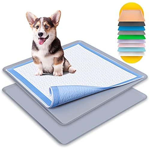 Dog Pee Pad Holder - Fits Up to 24” x 24” Pee Pad - 2 Pack - Dark Grey