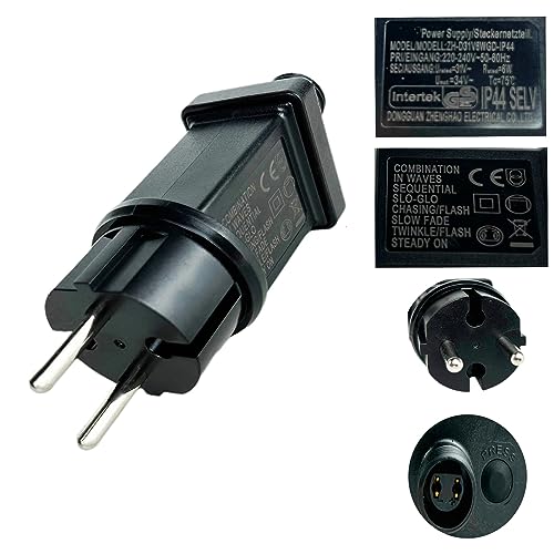 31V 6W LED Siempre Brillante/Intermitente Driver Transformador de bajo Voltaje con 8 Modos de luz,...
