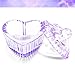 Mnk66 Glass Dappen Dish with Lid for Acrylic Nails Crystal Purple Acrylic Liquid Powder Glass Cup Nail Liquid Glassware Bowl, Sweet Heart (YSHJB019-Purple-2pcs)