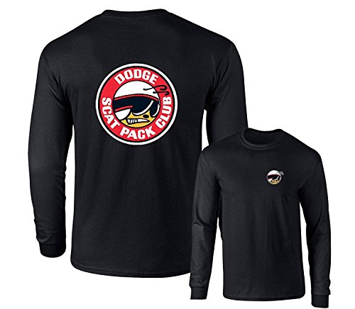 Dodge SCAT Pack Club Long Sleeve T-Shirt Front & Back, Black, L Dodge SCAT Pack Club Long Sleeve T-Shirt Front & Back, Black, L