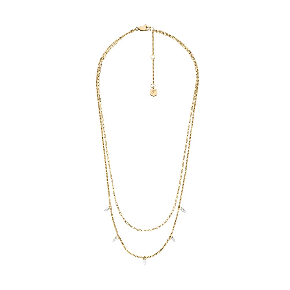Fossil Ellis Women's Gold-Tone Stainless Steel Necklace, JF04894710
