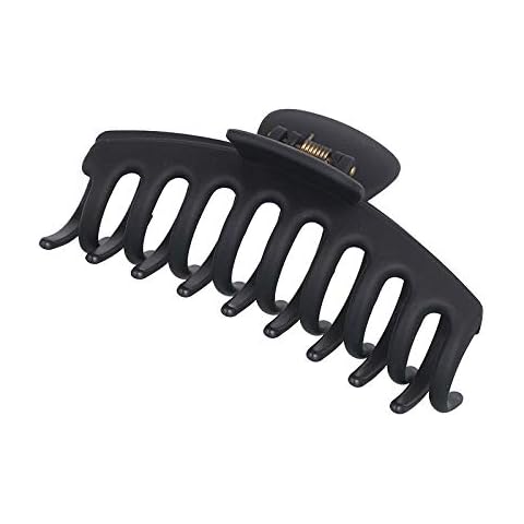 Large Hair Claw Clips Plastic Hair Jaw Clamp Non-Slip Strong Hold Fashion Headwear Hair Clips Claw Hair Claw Clips for Thick Hair for Women Girls (Black) Cover