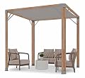Bali 8 x 8’ Cedar Pergola - Easy to Assemble. Western Red Cedar, Sunshade Canopy, Sustainably Sourced, Made in Canada. Perfect for Patio, Deck or Backyard.
