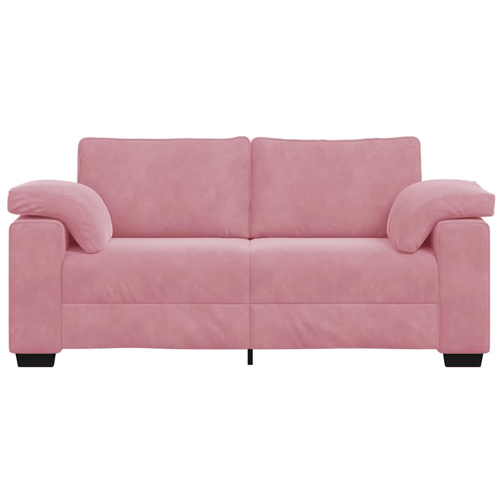 Sofa dwuosobowa, różowa, aksamitna, 180 x 77 x 82 cm, z wyściółką z pianki, poduszka boczna, stabilna rama, wszechstronna do salonu, pokoju gościnnego, funkcja relaksu i oszczędność miejsca