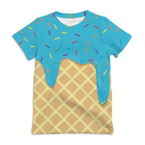 Image of Ainuno Graphic Tees for Boys Girls Kids 7-14Y, Summer Short Sleeve T Shirt Cool 3D Print