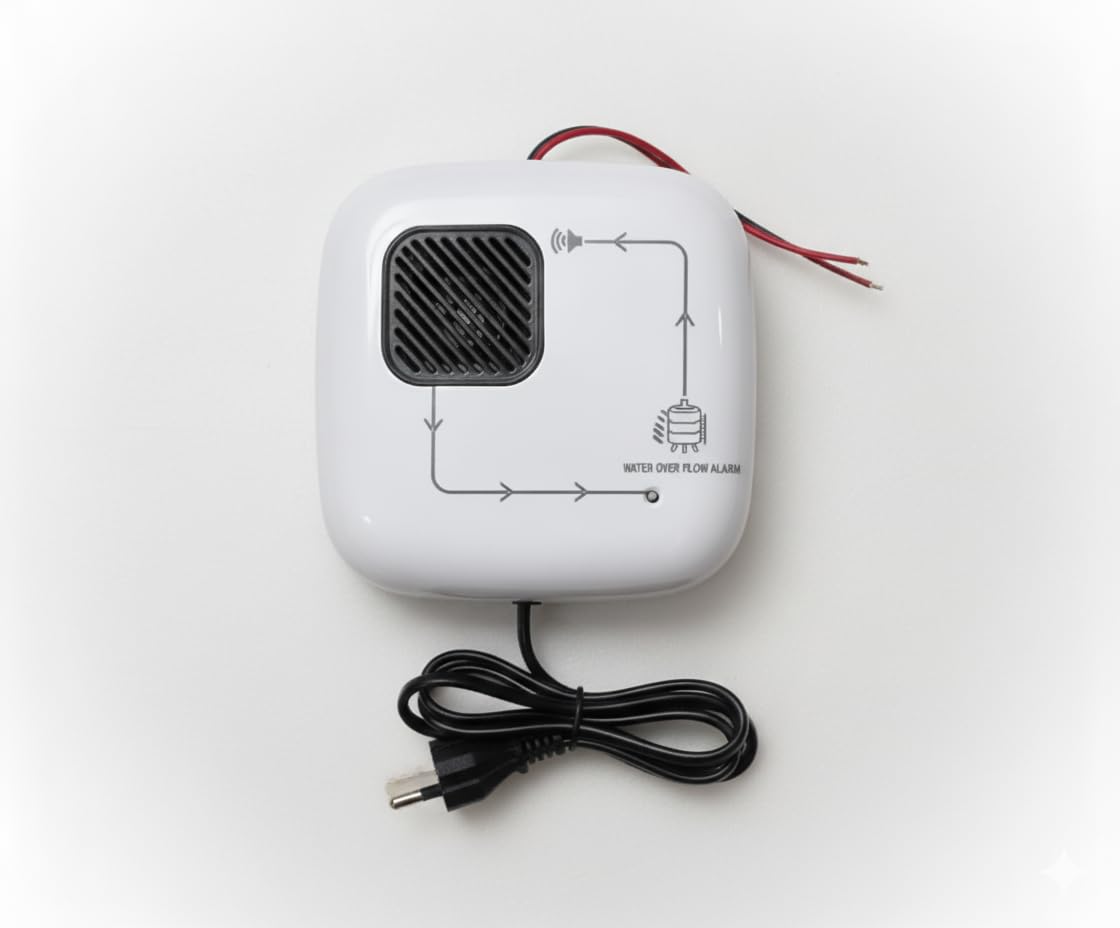 Water Tank Overflow Alarm with Voice Alert, Wall Mount, Battery Powered, White, Motion Sensor Technology, Easy Installation-image-35