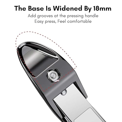 Image of Beaute Secrets 3 Pieces Nail Cutter Set with Nail Catcher No Splash Fingernail Clippers Toenail Clippers with Nail File, Stainless Steel Nail Cutter for Men and Women