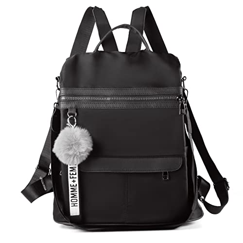 Ynport Crefreak Mochila de mujer monedero niña mochila escolar antirrobo casual bolso de hombro moda señoras satchel bolsos, Negro Cover