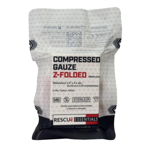 Rescue Essentials Compressed Gauze, Z-Folded
