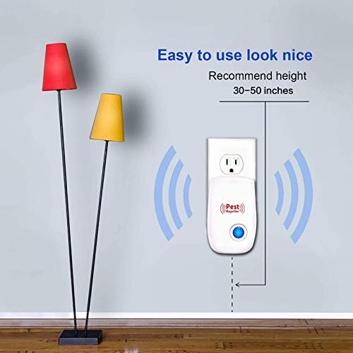 Bocianelli Ultrasonic Pest Repeller 6 Packs, Ultrasonic Pest Control,Electronic Indoor Pest Repellent Plug in