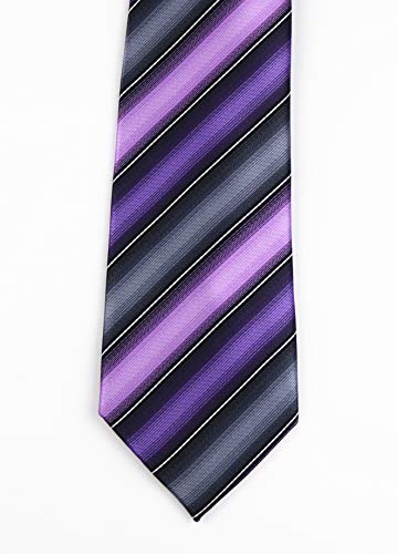 Image of Elfeves Men's Modern Striped Patterned Formal Ties College Daily Woven Neckties