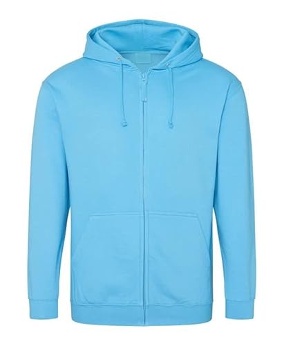 COOZO Unisex Zipped Hoodie - Hawaiian Blue - S